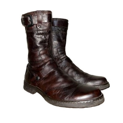 DIRK BIKKEMBERGS Vintage Italian Leather Boots EU42 Stylish Narrow Fit Used