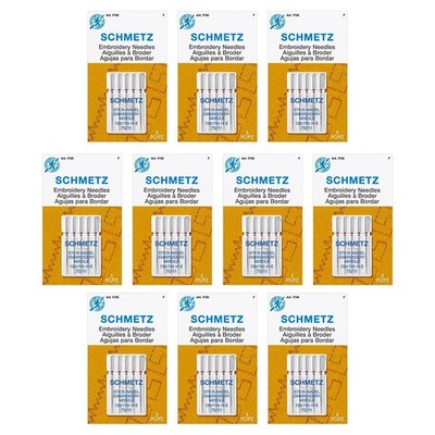 Embroidery Sewing Machine Needles, Size 75/11, Precision 5-Pack, 10 Total Needle