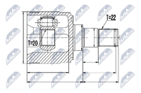 Gelenksatz Antriebswelle Nty NPW-KA-329 FüR Kia Picanto 1 Sa Lpg Crdi
