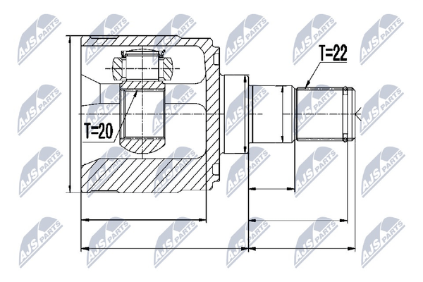 Gelenksatz Antriebswelle Nty NPW-KA-329 FüR Kia Picanto 1 Sa Lpg Crdi-image