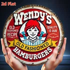 Vintage Wendy's Old Fashioned Hamburgers Tin Metal Signs Home Décor 8x8 Wall Ro