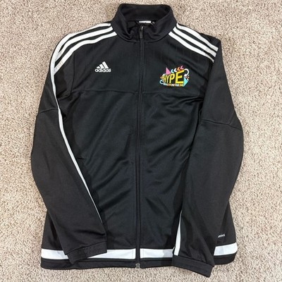 Adidas Climacool Track Jacket Mens M Black Full Zip 3 Stripe Premier Rides