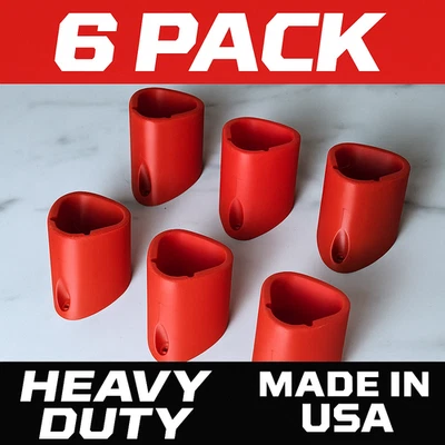 6 Pack HEAVY DUTY Milwaukee M12 Battery Angled Mount / Hanger / Holder USA made
