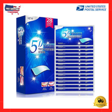 28PCS 5D Teeth Whitening Strips Tooth Rapid Bleaching White Strips Teeth White