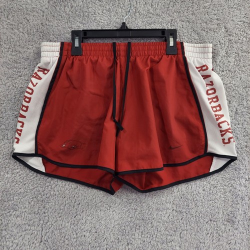 Nike Arkansas Razorbacks Women's DriFit Shorts Large Athletic Shorts Red - Picture 1 of 13