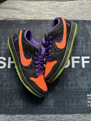 Nike Dunk Low SB Night of Mischief Halloween Sneakers Size 10 BQ6817 006