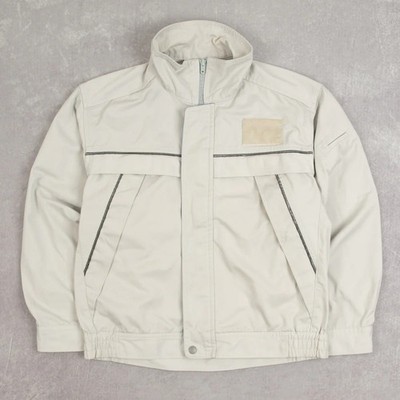 Vintage Full Zip Utility Workwear Jacket M Women's Off-White Boxy