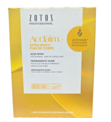 Zotos Professional Acclaim Extra Body Plus Acid Perm –Buy 3 get 1 free(new look)