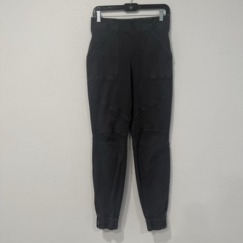 Spanx Stretch Twill Cargo Jogger Pants in Washed Black M - Picture 2 of 7