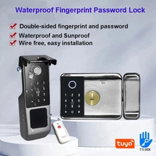 Outdoor Tuya Wifi Waterproof Smart Door Lock Double Side Fingerprint Sensor Digi