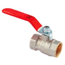 Kugelhahn 1/4 bis 2 Zoll mit Hebel rot IG IG Messing Innengewinde Luft Wasser