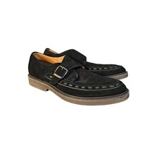 Steve Madden Men's Striker Single Monk Strap Loafer in black suede 10.5 M