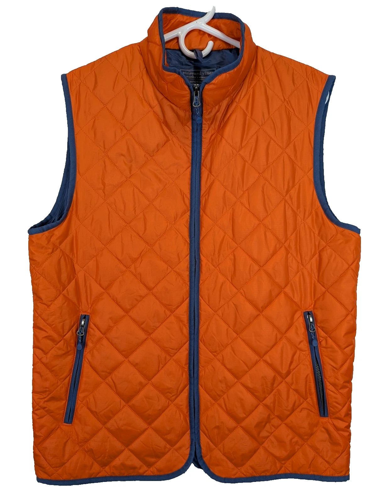Vineyard Vines Vest Diamond Quilted Performance Puffer Gilet Men's Sz M Martha's