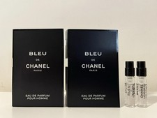 2 X Chanel Bleu De Chanel Eau De Parfum 1.5ml/0.05oz Ea Sample Vials Spray New