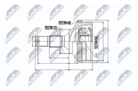 NTY Gelenksatz, Antriebswelle NPZ-PE-027 FüR Peugeot