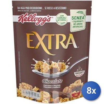 8er Multipack Kellogg'S Extra Schoko Haselnuss Flocken 375 g