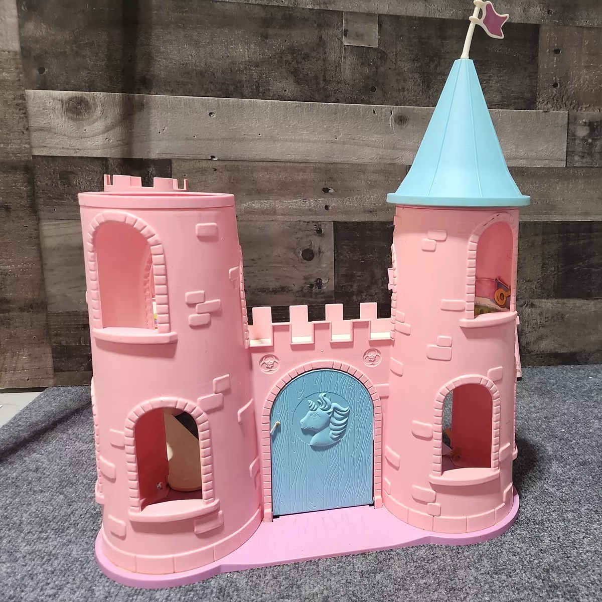 VTG 80’s My Little Pony G1 Pink Teal Dream Castle Dollhouse Girls Playset  MLP