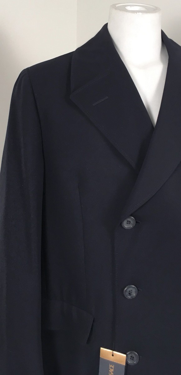 GIANNI VERSACE 濃紺 54サイズダブルブレストコート NEW Vintage