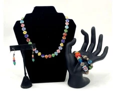 Silpada Sterling Silver Art Glass Beaded Jewelry Lot Necklace Bracelets Earrings