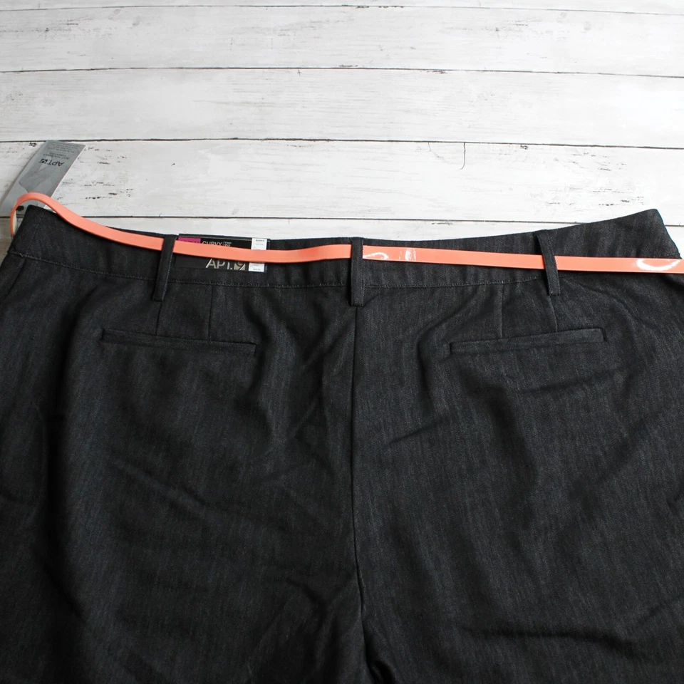 Apt. 9 Women's Wide Leg Trouser Denim Blue Jeans Plus Size 22W Short Curvy Fit - Image 4 of 4