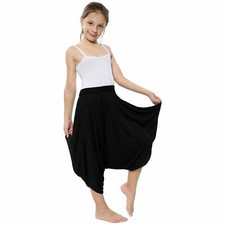 Kids Girls Black Baggy Harem Trousers Ali Baba Style Tie Dye Yoga Casual 5-13