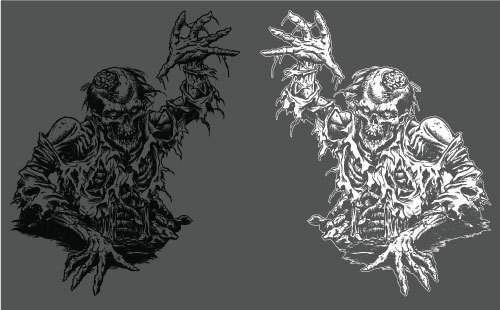 Zombie Skull Brain Side Tailgate Hood Decal Vehicle Truck Car Vinyl Sticker SUV - Afbeelding 4 van 6