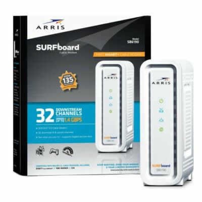 ARRIS Surfboard SB6190 Cable Modem DOCSIS 3.0 - White (Open Box)