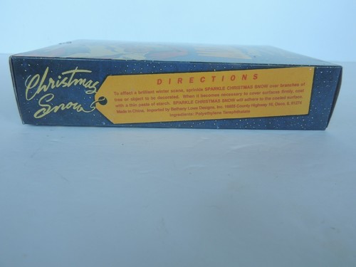 Sealed 6oz Box Sparkle Christmas Snow w/ Santa Graphics Bethany Lowe Decoration - Picture 3 of 6
