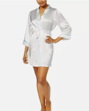Linea Donatella MRS Satin Wrap Robe White Size L 4876