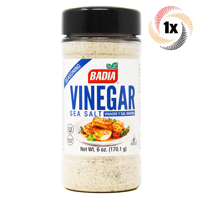 1x Shaker Badia Vinegar Sea Salt Seasoning | 6oz | Gluten Free No MSG & Kosher