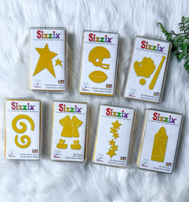 Your Choice Sizzix Original Medium YELLOW Dies Lot Cuttlebug Star Sports Baby