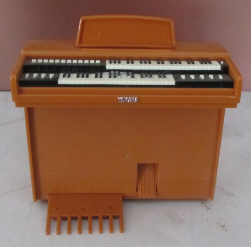 Vintage Mini Organ Plastic Toy Mini Japan w/ Damaged Box Dollhouse Doll House