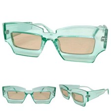 Exaggerated Futuristic Modern Retro Party Club Rave DJ SUN GLASSES Funky Frame