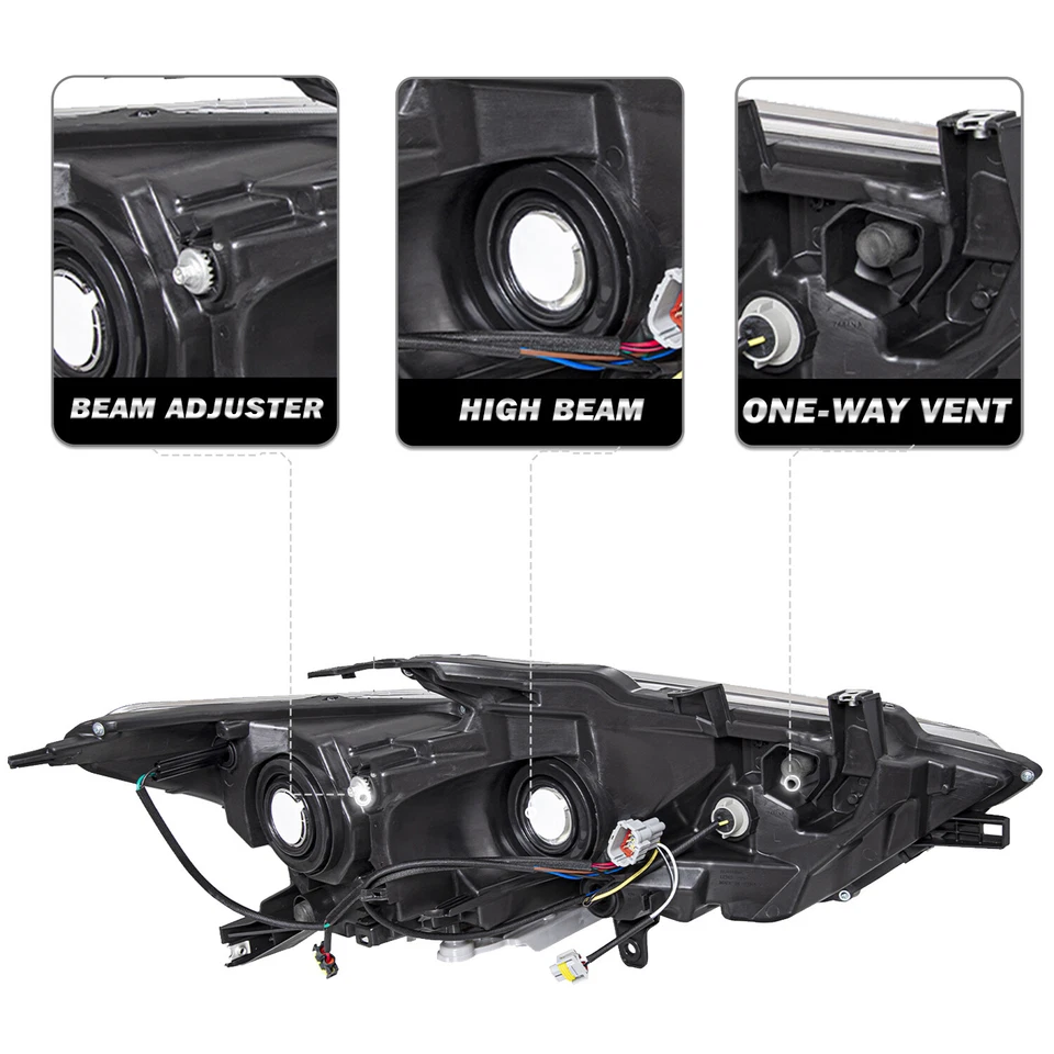 Par de faros proyectores LED DRL para Nissan Máxima S|SL|SV 2016 2017 2018 Foto 3 de 4