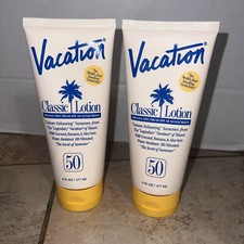 (2 Pack) VACATION Classic Lotion Broad Spectrum SPF 50 Sunscreen 6 fl oz Ea New 3.26 per gallon