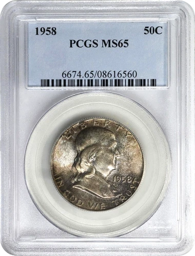 1958  Franklin Half   PCGS  MS65