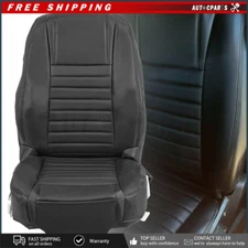 Front Left Bottom & Top Leather Seat Cover Black For Ford Mustang 2007 2008 2009
