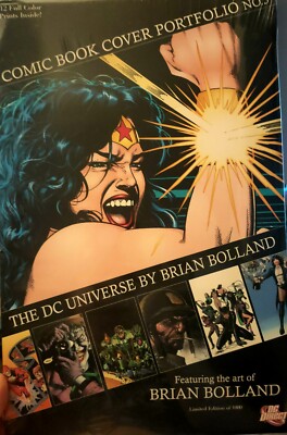 COMIC BOOK COVER PORTFOLIO #3 DCU BRIAN BOLLAND DC COMICS RARE LIMITED TO 1000