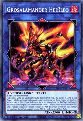Yu Gi Oh! Grosalamander Heißleo LD10-DE011 Common