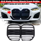 For BMW 4 Series G22 G23 430i M440i 2021-2024 CLS Style Gloss Black Front Grille