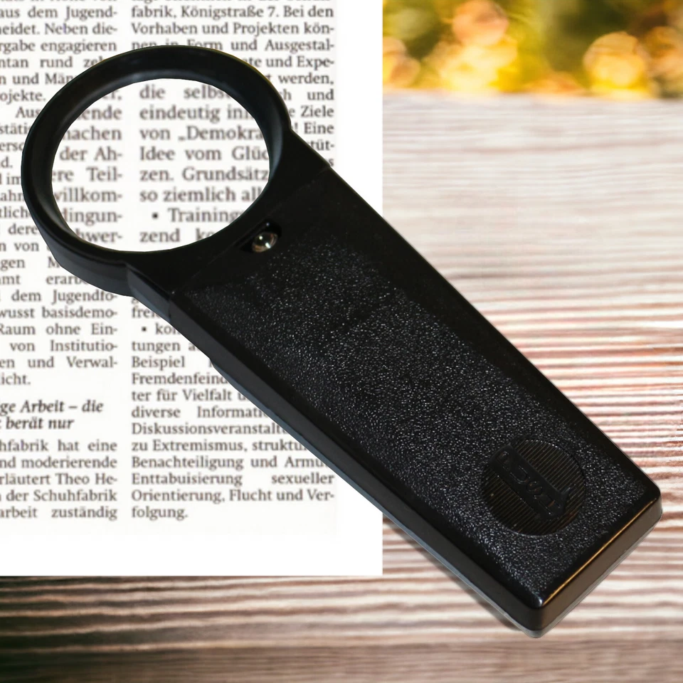 5 x Vergrößerung Lupe LED Leselupe Handlupe Juwelierlupe Lesehilfe schwarz - Bild 4 von 4