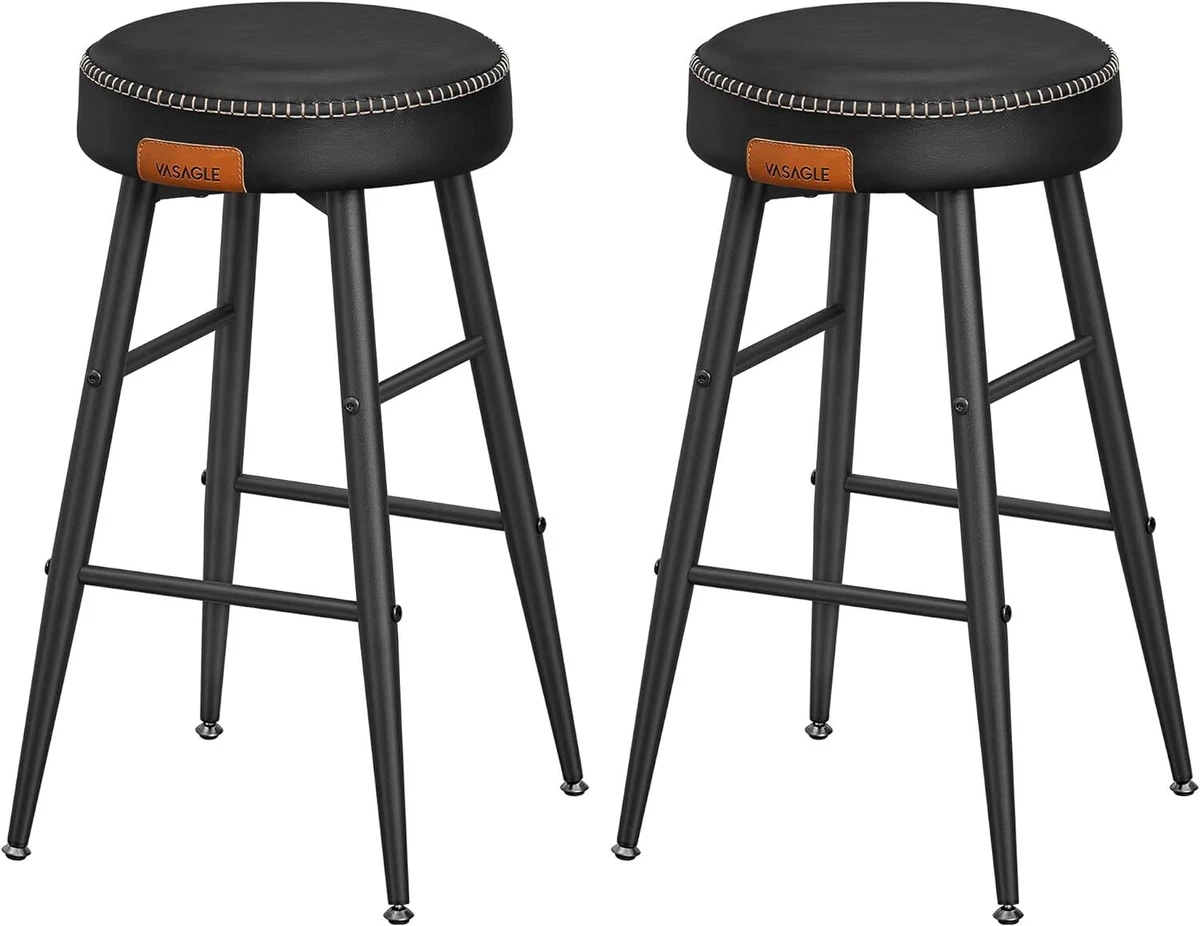 VASAGLE EKHO Collection - Bar Stools Set of 24.8 Counter Height, Ink Black