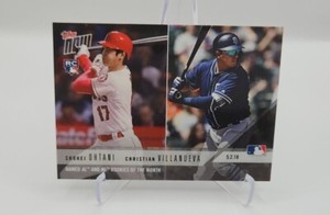2018 TOPPS NOW #159 SHOHEI OHTANI/CHRISTIAN VILLANUEVA ROOKIES OF THE MONTH