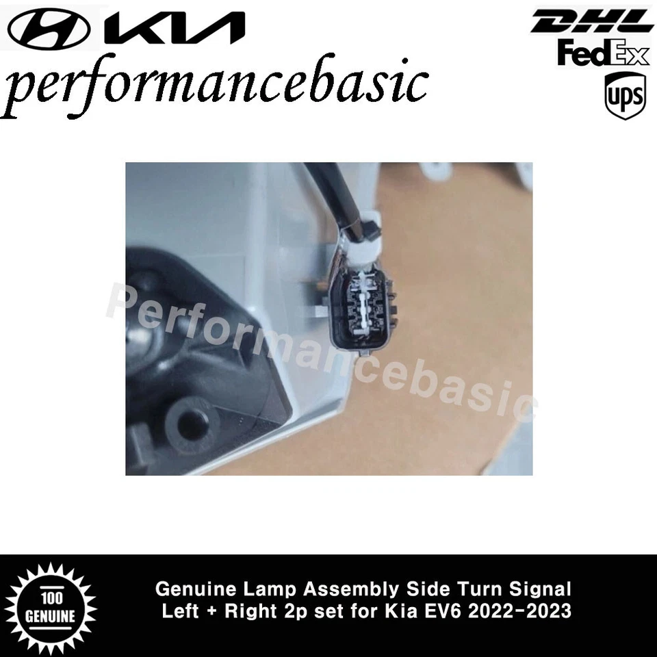 Conjunto de lámpara original señal de giro lateral izquierda + derecha juego de 2p para Kia EV6 2022-2023 Foto 2 de 3
