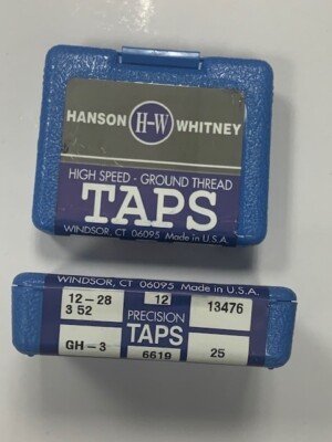 HANSON WHITNEY 12-28  GH-3 13476 HS SPIRAL HAND TAP USA ~ NEW IN BOX ~12 PCS
