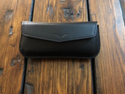 Genuine Vertu Constellation C Black Horizontal Leather CASE Super RARE ITEM 