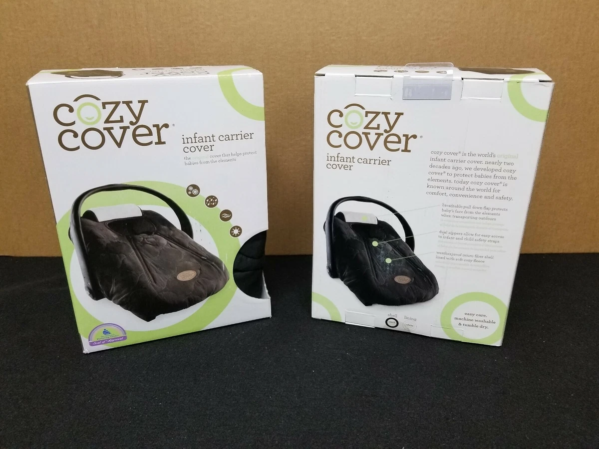 Cozy Cover Infant Carrier Cover Secure Baby Car Seat Cover Quilted Black