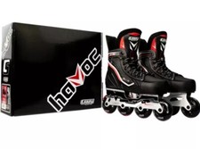 Crazy Skates HAVOC Inline Sz 3-6, 9-10 IN Adjustable Roller Hockey Street Beach