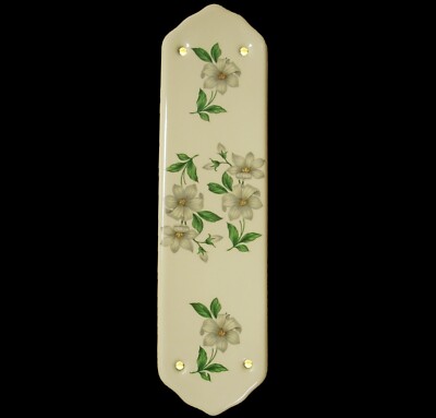 Saxony White Porcelain Fingerplate Door Push Plate - Unbranded Ceramic