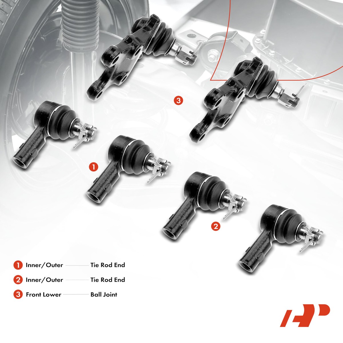 6x Front Tie Rod End w/ Ball Joint for Isuzu Trooper 95-02 6x Front Tie Rod End w/ Ball Joint for Isuzu Trooper 95-02